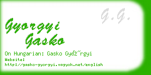 gyorgyi gasko business card